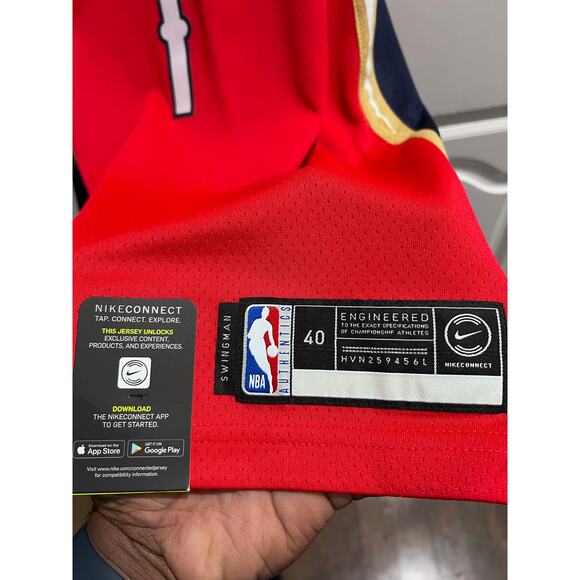 Nike NBA Zion Williamson #1 Pelicans Red Statement Swingman Jersey NWT Men’s S - Picture 7 of 9